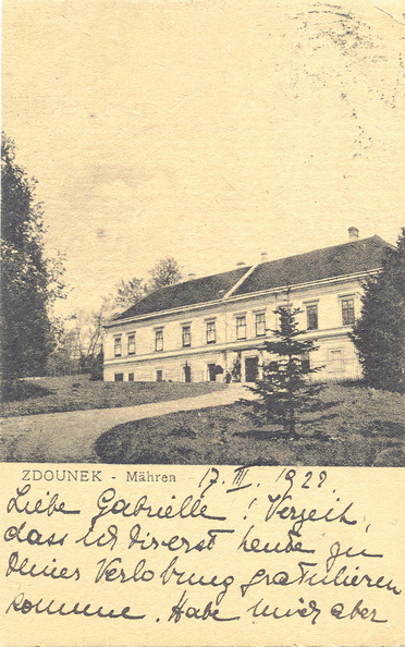 ZDOUNEK Schloss 1922.jpg